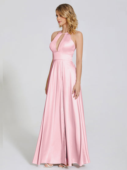 Dakota Soft Satin Bridesmaid Dress With Cutout