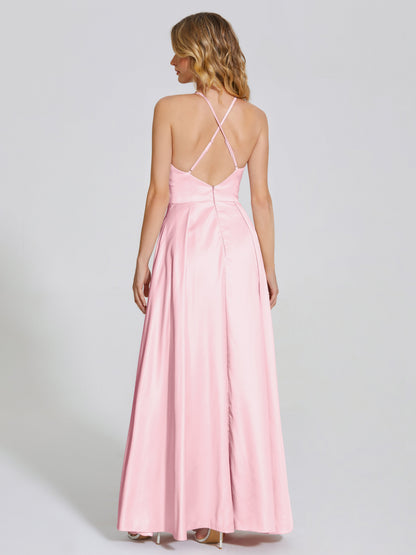 Dakota Soft Satin Bridesmaid Dress With Cutout