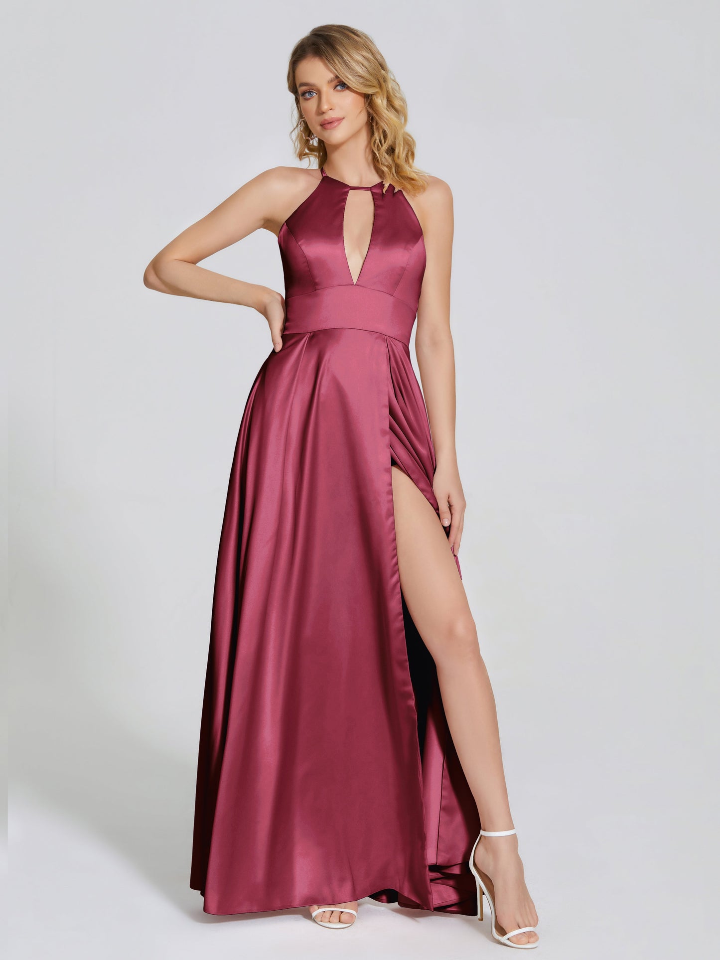 Dakota Soft Satin Bridesmaid Dress With Cutout