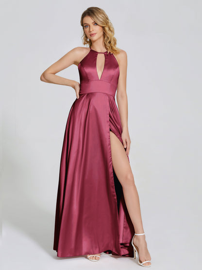 Dakota Soft Satin Bridesmaid Dress With Cutout