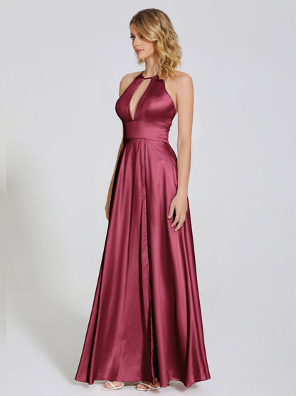 Dakota Soft Satin Bridesmaid Dress With Cutout