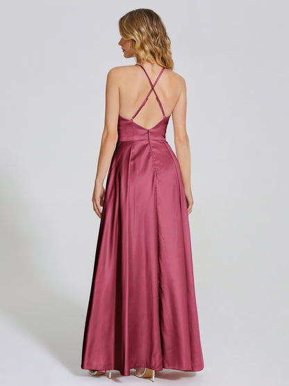 Dakota Soft Satin Bridesmaid Dress With Cutout