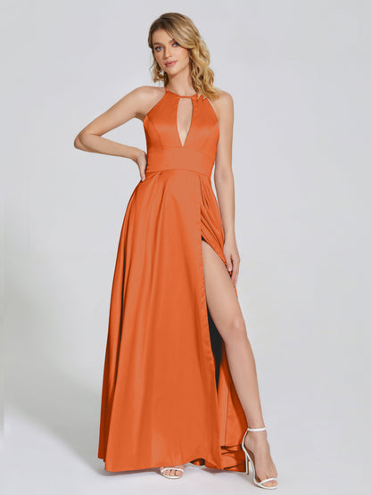 Dakota Soft Satin Bridesmaid Dress With Cutout