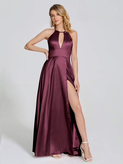 Dakota Soft Satin Bridesmaid Dress With Cutout