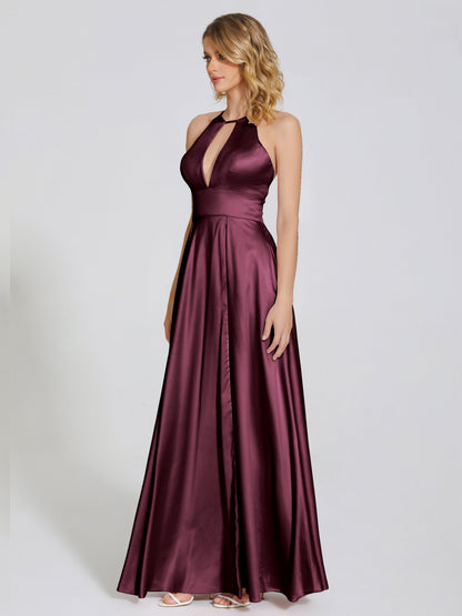 Dakota Soft Satin Bridesmaid Dress With Cutout