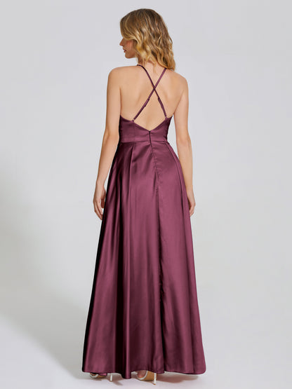 Dakota Soft Satin Bridesmaid Dress With Cutout