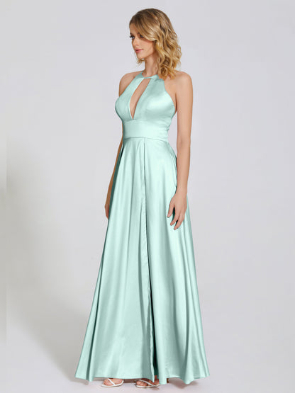 Dakota Soft Satin Bridesmaid Dress With Cutout