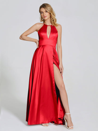 Dakota Soft Satin Bridesmaid Dress With Cutout