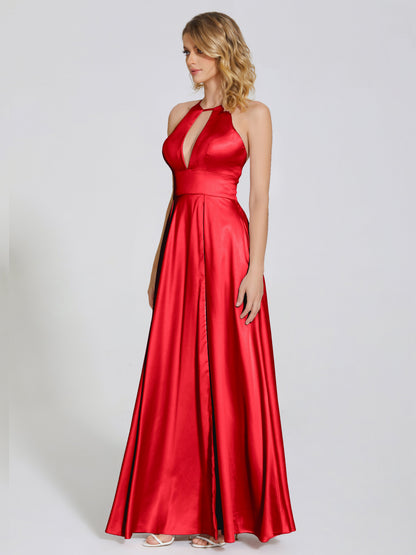 Dakota Soft Satin Bridesmaid Dress With Cutout