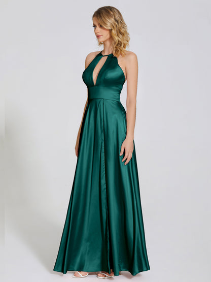 Dakota Soft Satin Bridesmaid Dress With Cutout
