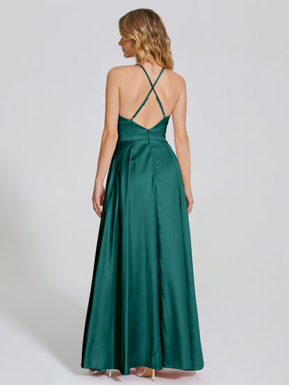 Dakota Soft Satin Bridesmaid Dress With Cutout