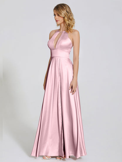 Dakota Soft Satin Bridesmaid Dress With Cutout