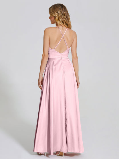 Dakota Soft Satin Bridesmaid Dress With Cutout