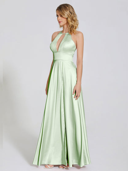 Dakota Soft Satin Bridesmaid Dress With Cutout