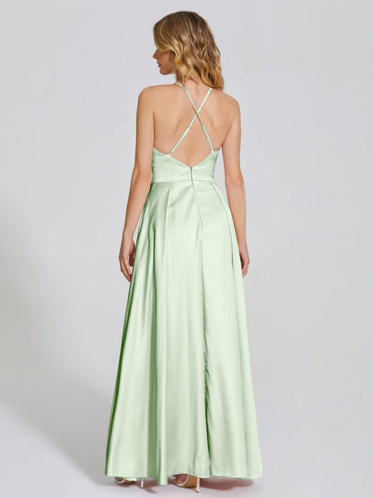 Dakota Soft Satin Bridesmaid Dress With Cutout