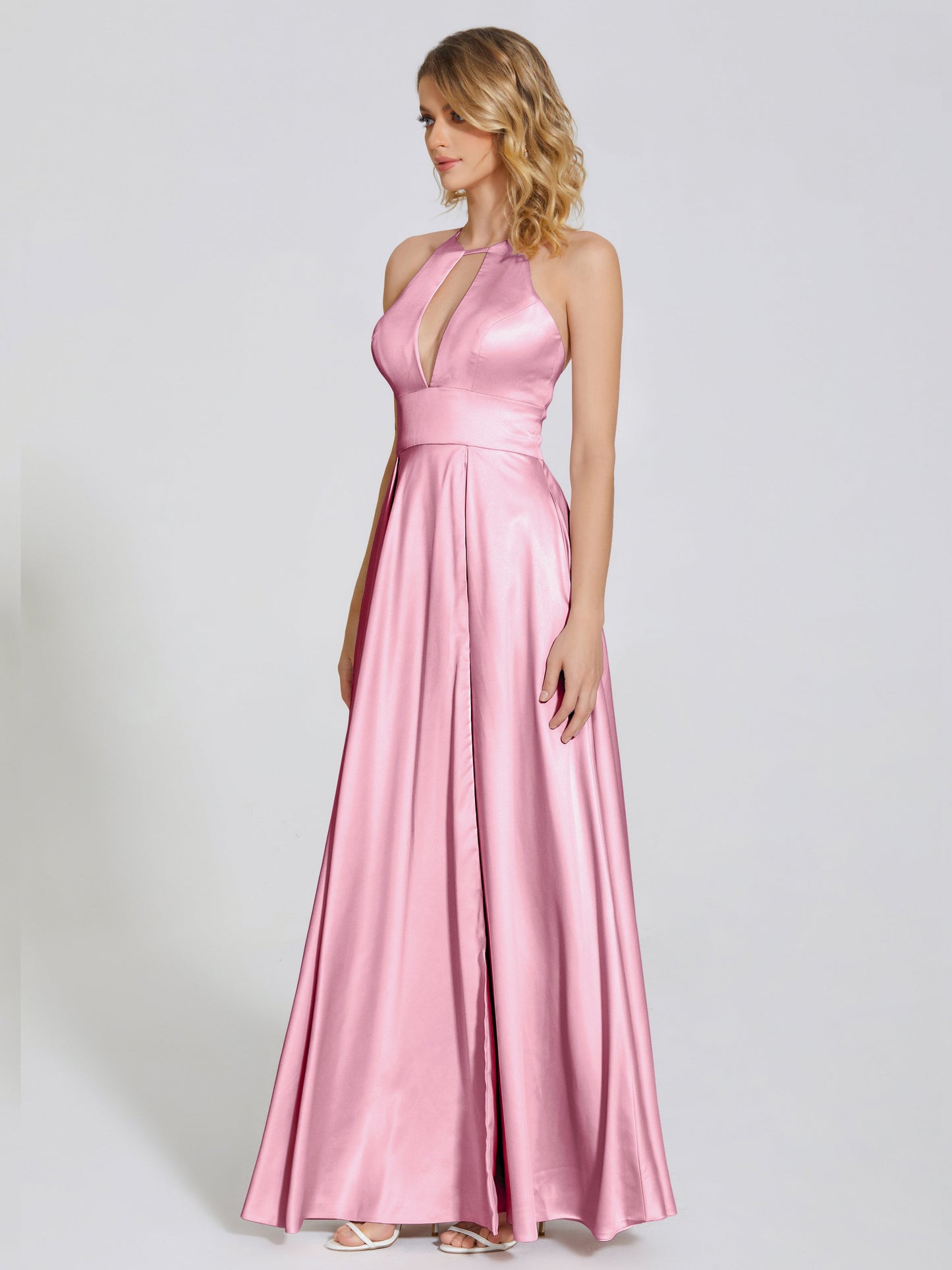 Dakota Soft Satin Bridesmaid Dress With Cutout