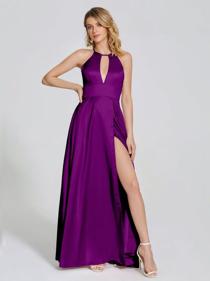 Dakota Soft Satin Bridesmaid Dress With Cutout
