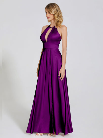 Dakota Soft Satin Bridesmaid Dress With Cutout