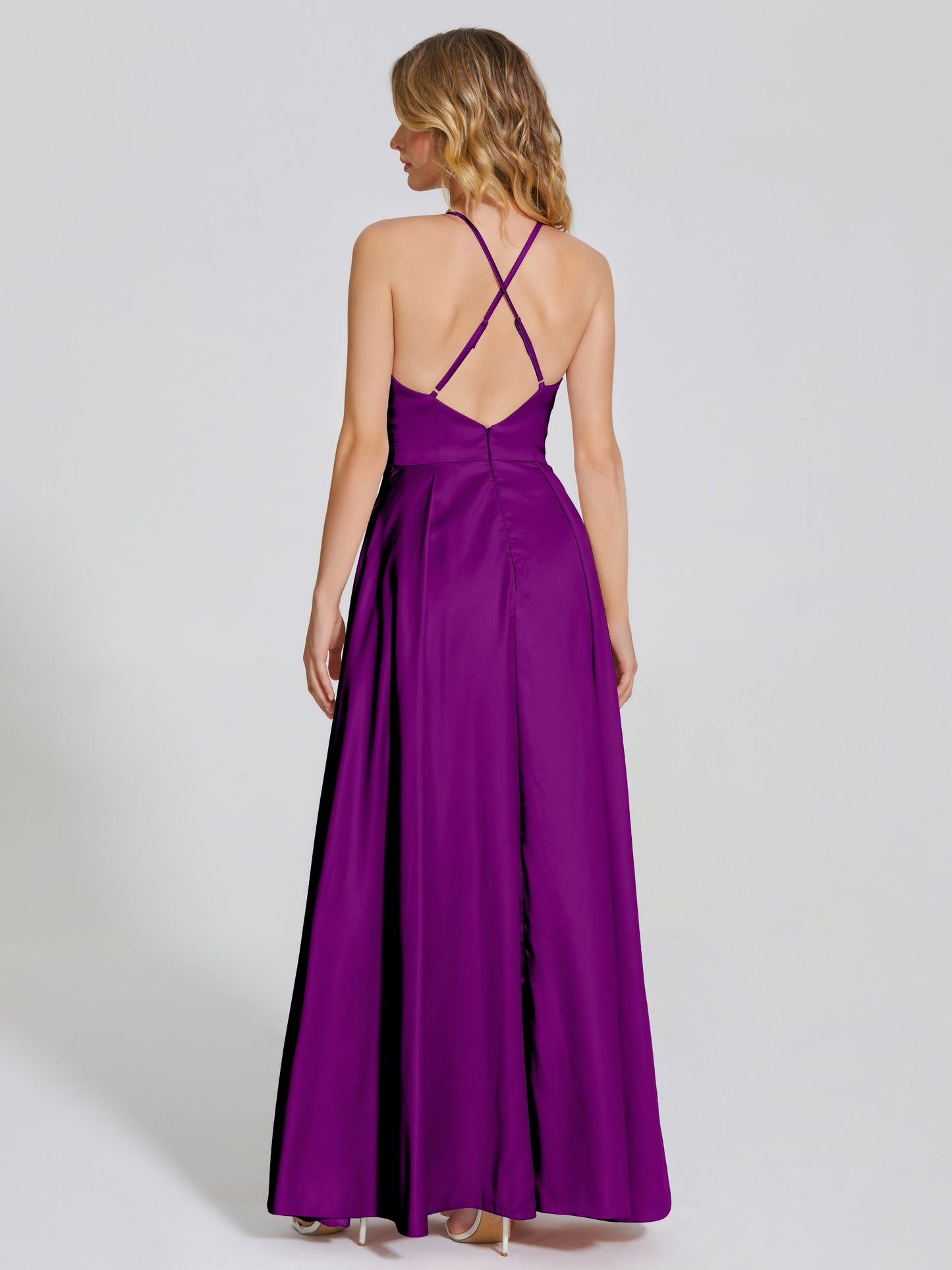 Dakota Soft Satin Bridesmaid Dress With Cutout