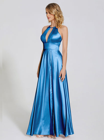 Dakota Soft Satin Bridesmaid Dress With Cutout
