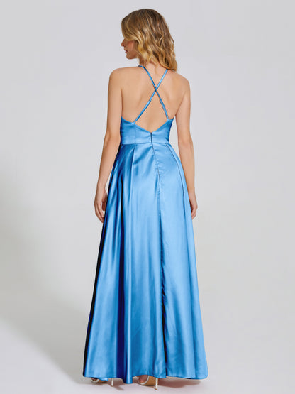Dakota Soft Satin Bridesmaid Dress With Cutout