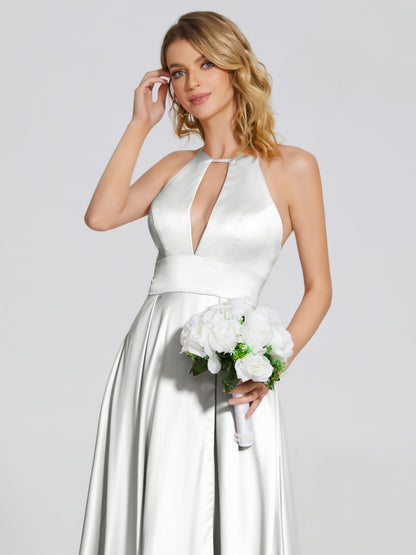 Dakota Soft Satin Bridesmaid Dress With Cutout
