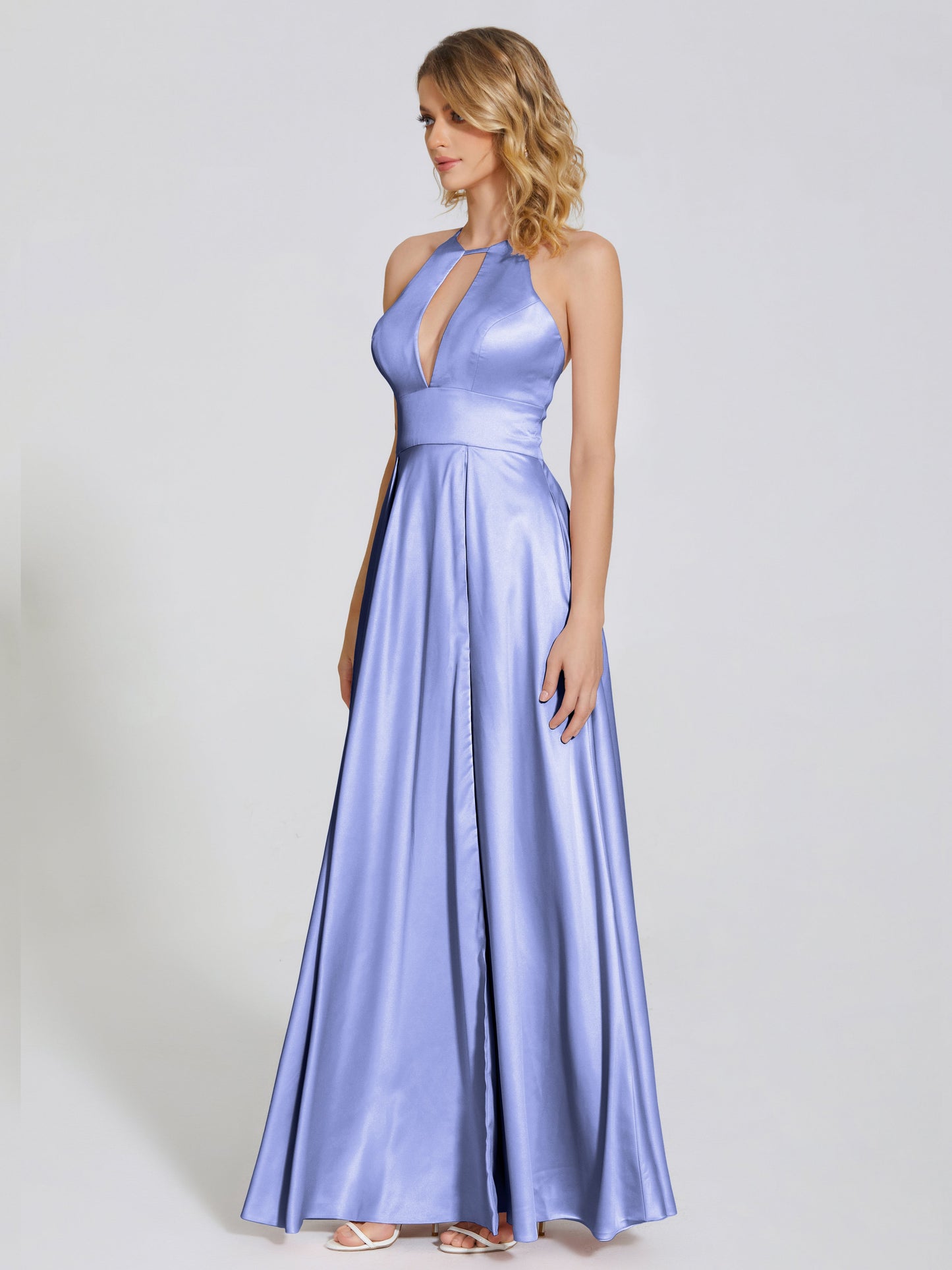 Dakota Soft Satin Bridesmaid Dress With Cutout