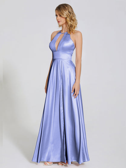 Dakota Soft Satin Bridesmaid Dress With Cutout