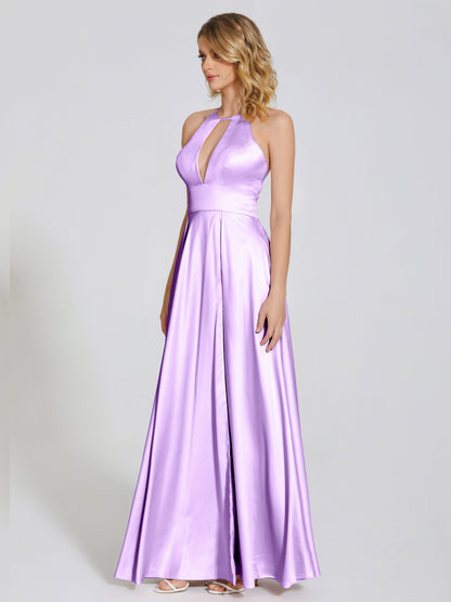 Dakota Soft Satin Bridesmaid Dress With Cutout