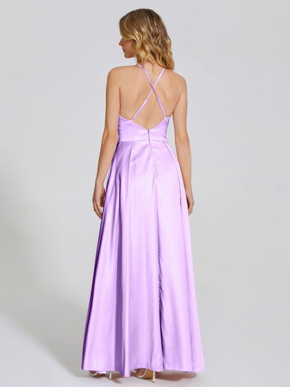 Dakota Soft Satin Bridesmaid Dress With Cutout