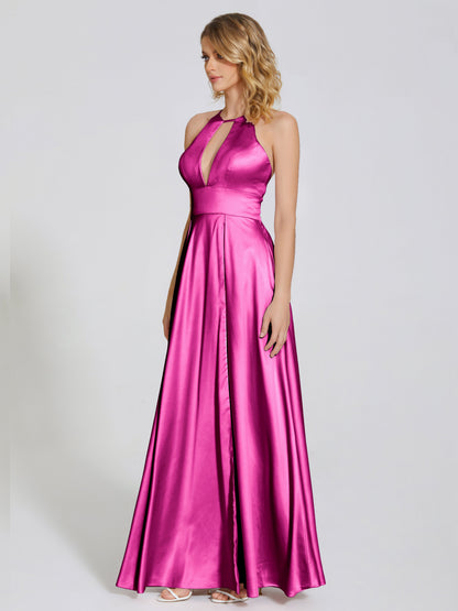 Dakota Soft Satin Bridesmaid Dress With Cutout
