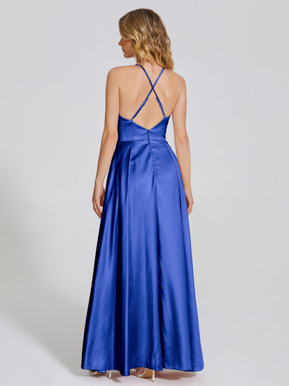 Dakota Soft Satin Bridesmaid Dress With Cutout