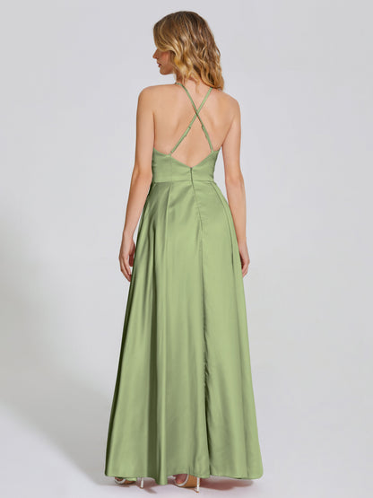 Dakota Soft Satin Bridesmaid Dress With Cutout