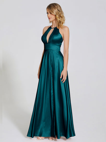 Dakota Soft Satin Bridesmaid Dress With Cutout