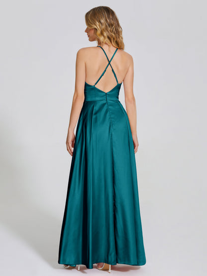 Dakota Soft Satin Bridesmaid Dress With Cutout