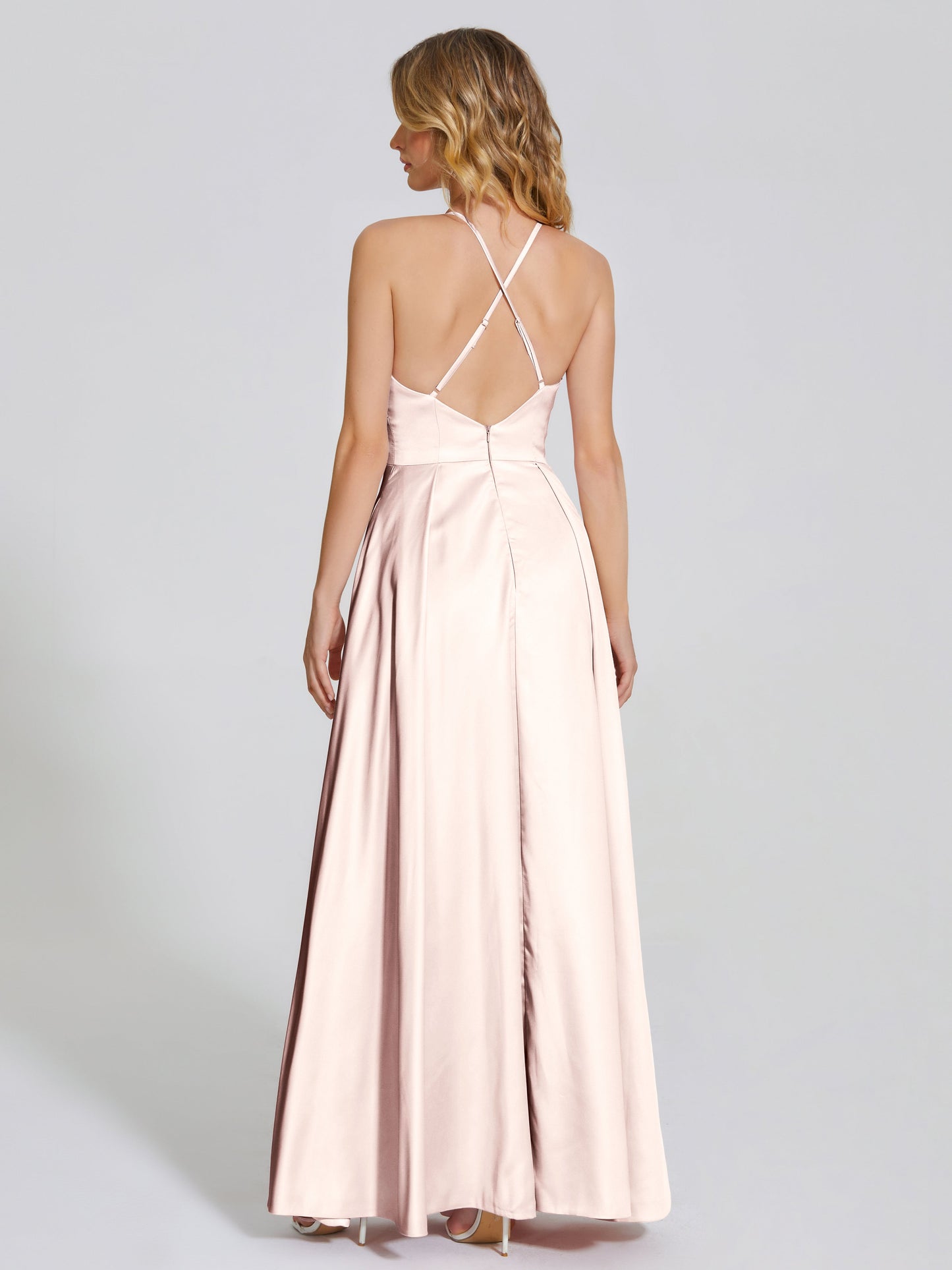 Dakota Soft Satin Bridesmaid Dress With Cutout