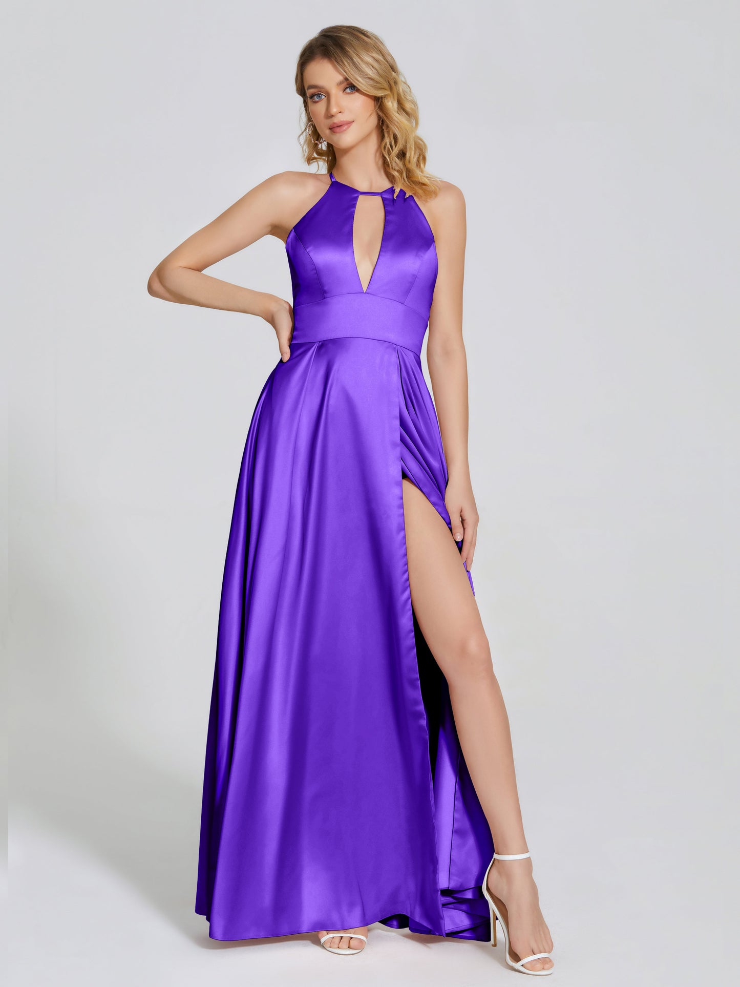 Dakota Soft Satin Bridesmaid Dress With Cutout