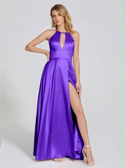 Dakota Soft Satin Bridesmaid Dress With Cutout