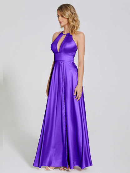 Dakota Soft Satin Bridesmaid Dress With Cutout