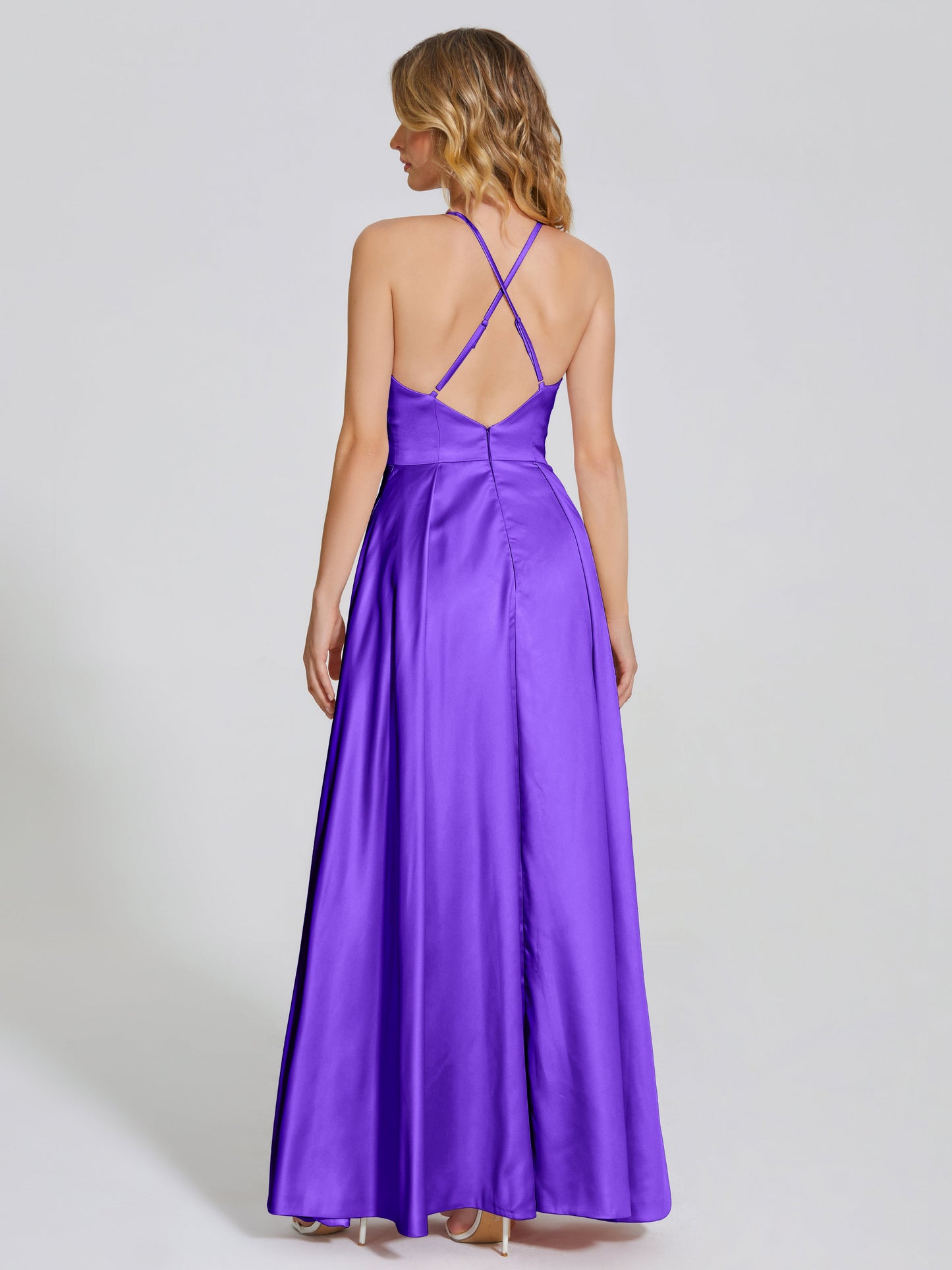 Dakota Soft Satin Bridesmaid Dress With Cutout