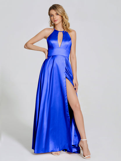 Dakota Soft Satin Bridesmaid Dress With Cutout