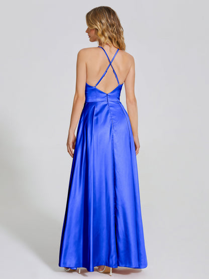 Dakota Soft Satin Bridesmaid Dress With Cutout