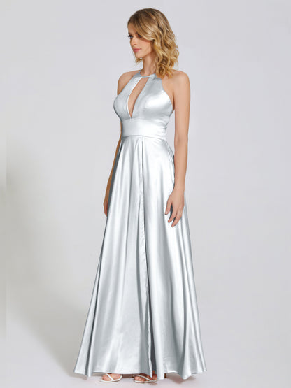 Dakota Soft Satin Bridesmaid Dress With Cutout