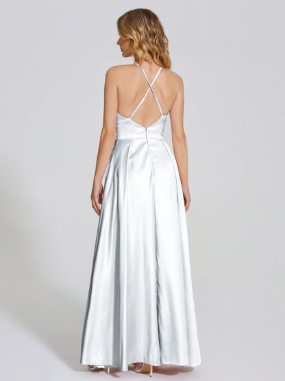 Dakota Soft Satin Bridesmaid Dress With Cutout