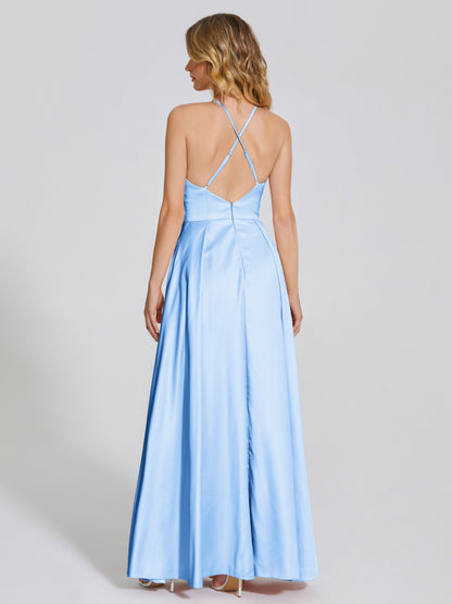 Dakota Soft Satin Bridesmaid Dress With Cutout