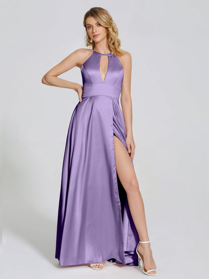 Dakota Soft Satin Bridesmaid Dress With Cutout