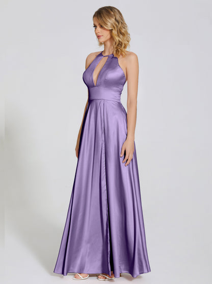 Dakota Soft Satin Bridesmaid Dress With Cutout