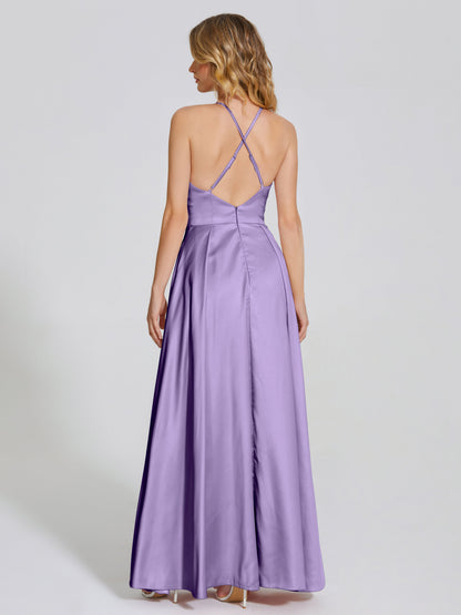 Dakota Soft Satin Bridesmaid Dress With Cutout