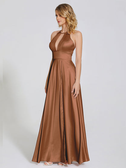 Dakota Soft Satin Bridesmaid Dress With Cutout