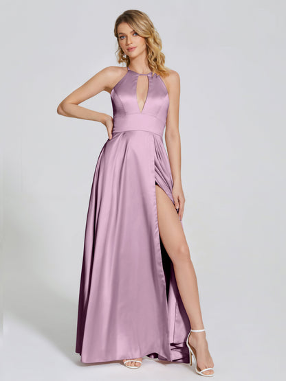 Dakota Soft Satin Bridesmaid Dress With Cutout